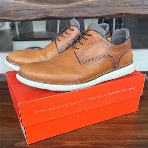 Martin Dingman Men's Brown Leather Dress Shoes Size 12M Countryaire Plaintoe